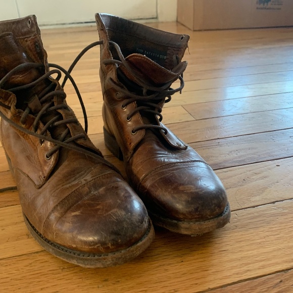 The Frye Company Erin Lug Work Boot in Cognac - Picture 5 of 12